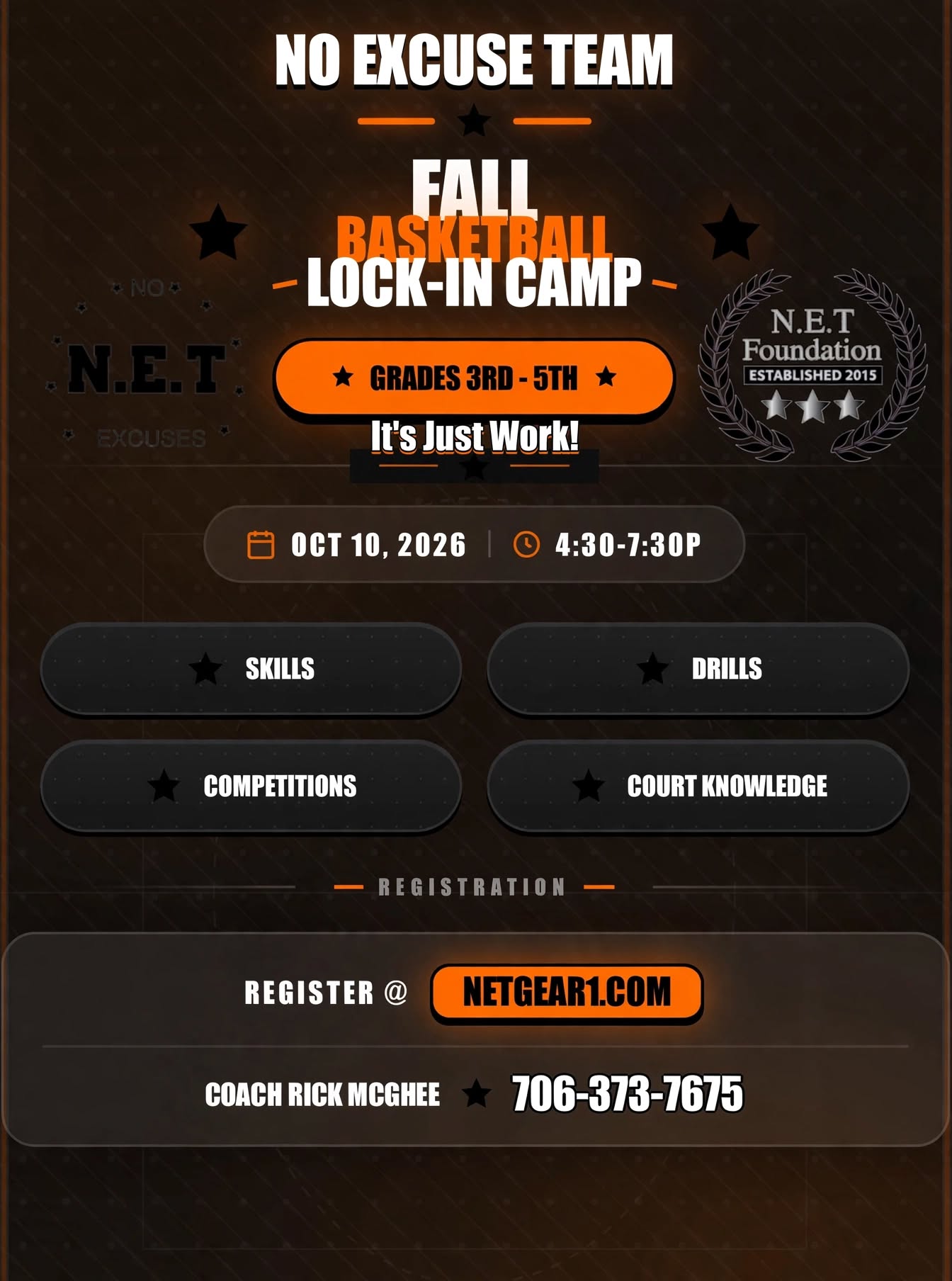NET Fall Basketball Lock-In Camp
