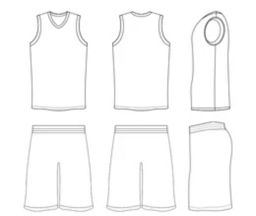 Blank Basketball Jersey Template  Basketball uniforms, Basketball