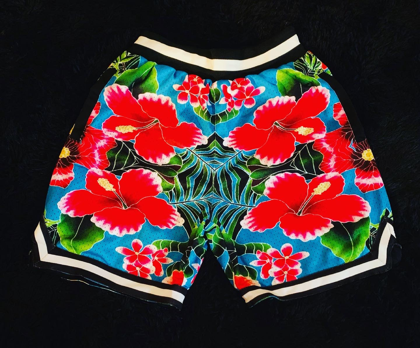 Floral print mesh short 2